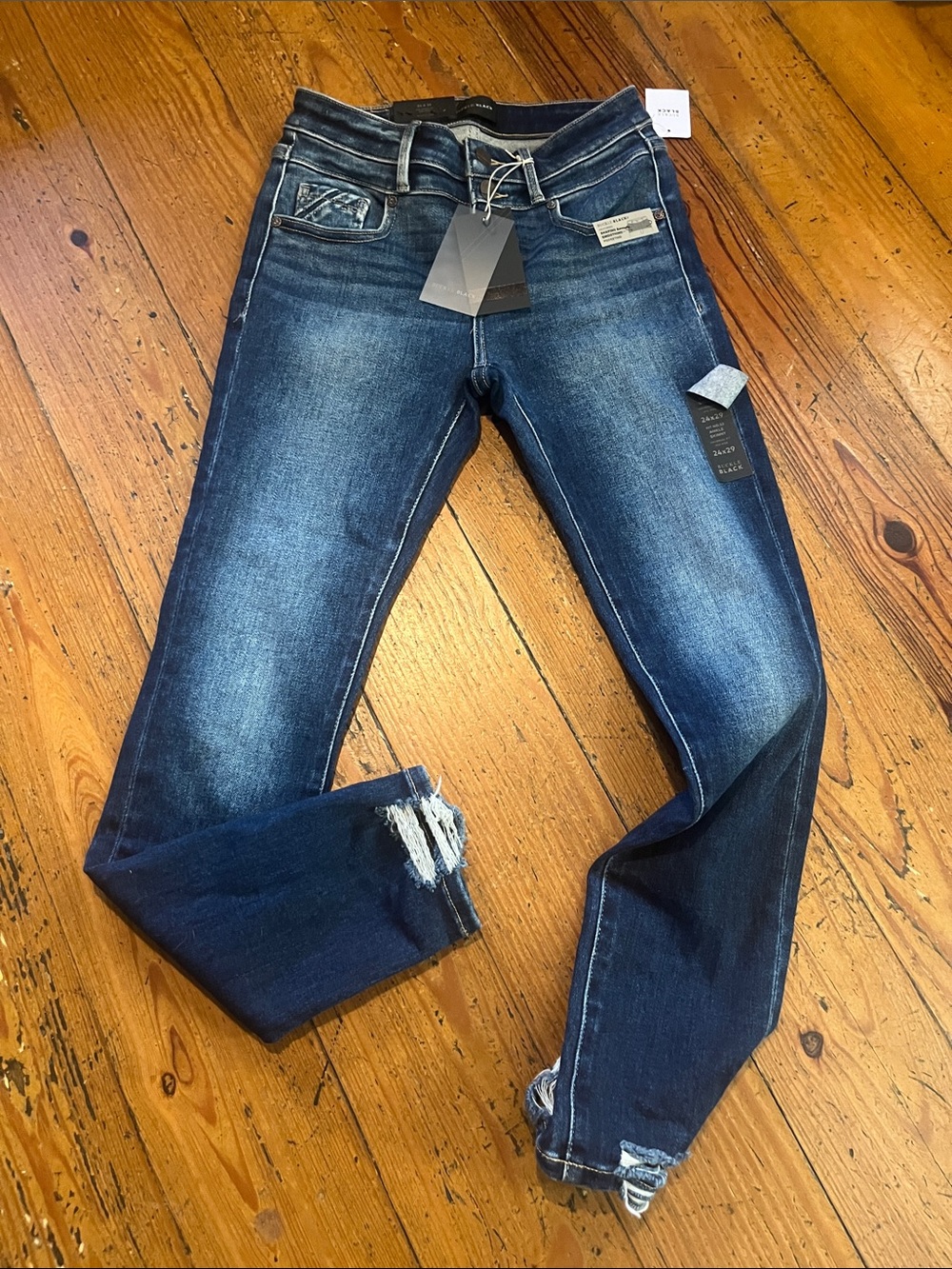 Buckle Dark Blue Distressed Skinny Jeans